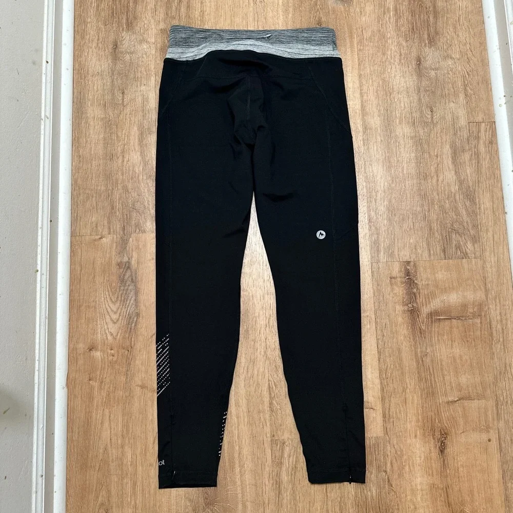 Marmot‎ | Women's Black Gray Athletic Workout Capri Cropped Leggings, Size L